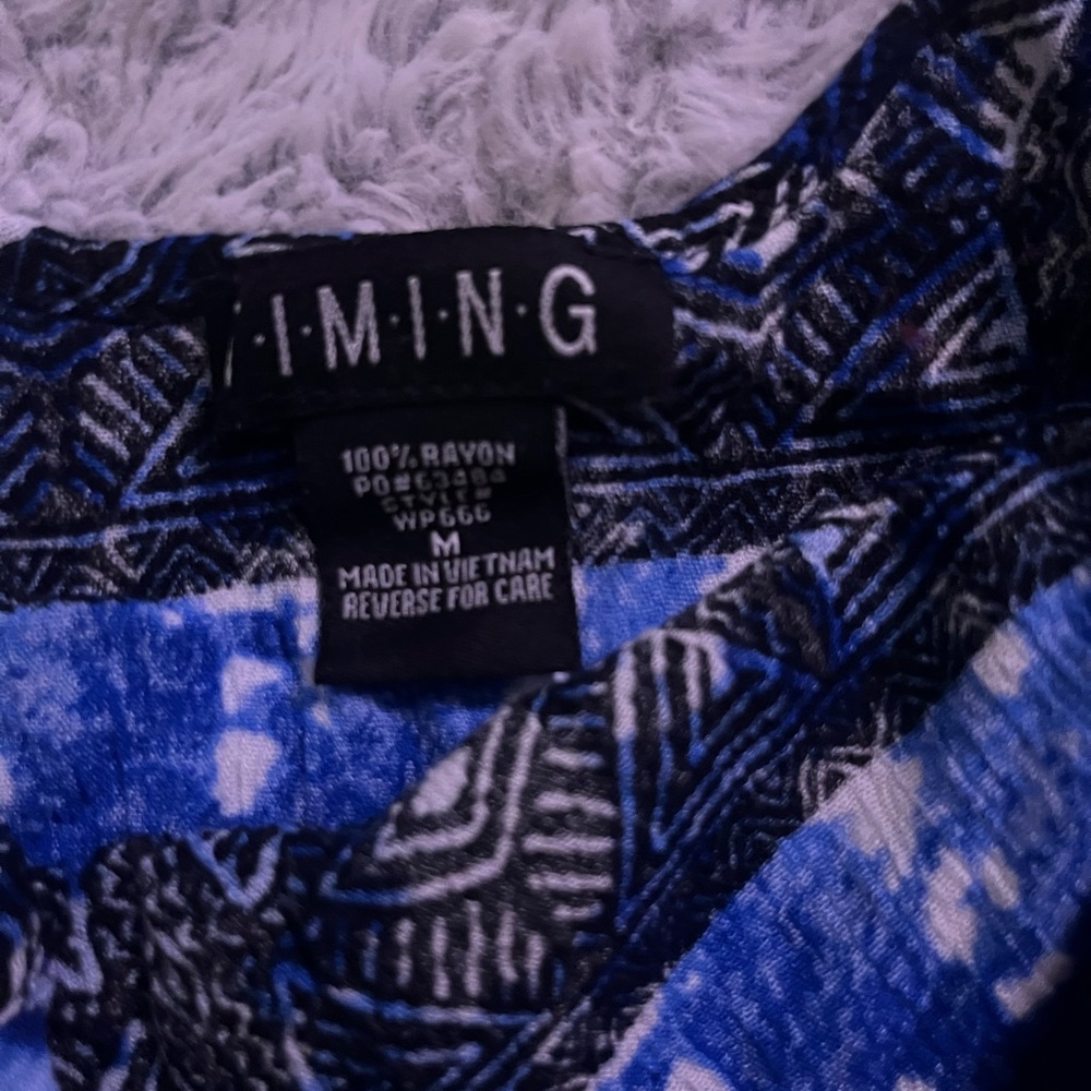 Timing Blue Patterned Kids Romper - Picture 3 of 3